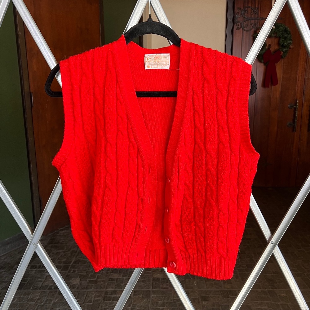 Pendleton red vest